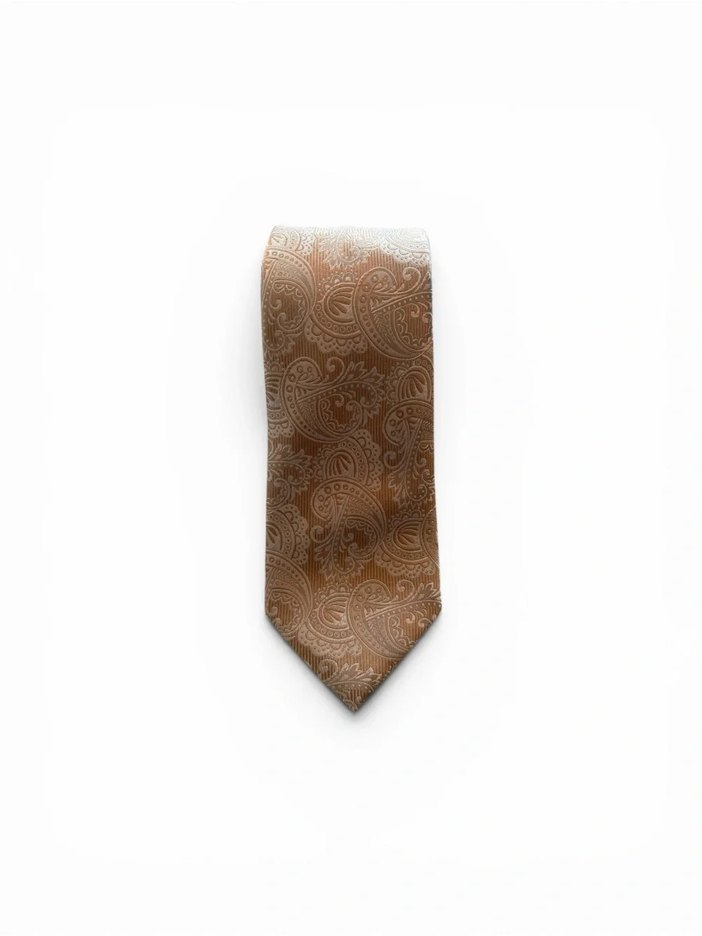 Men's Chic Paisley Silk Tie in Champagne Size 63 1/2”